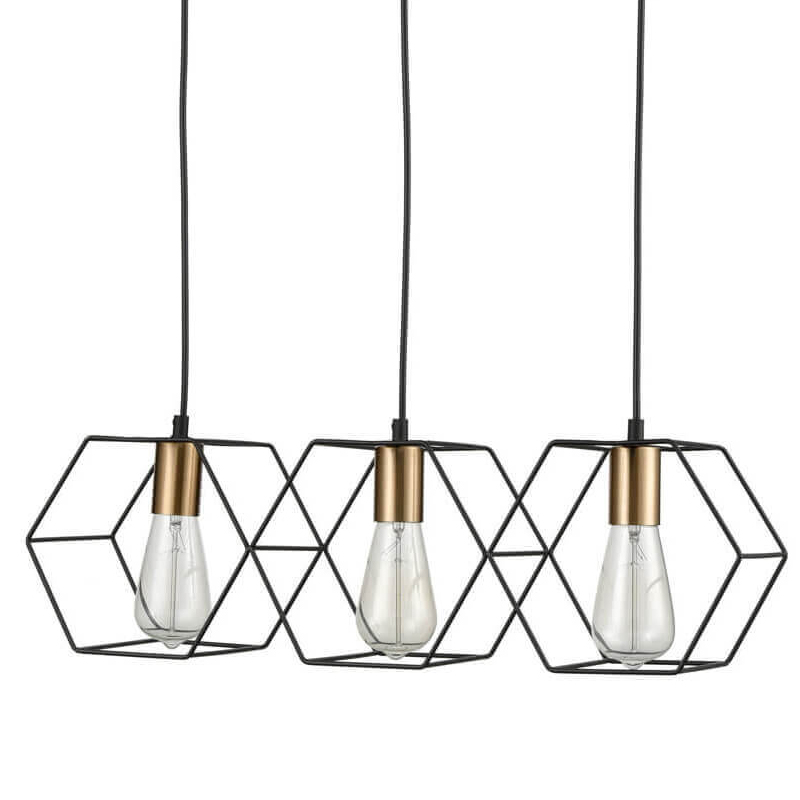 Люстра Loft Wire Cage Pendant 3 Черный Люстра Loft Wire Cage Pendant 3 Черный в Рязани | Loft Concept