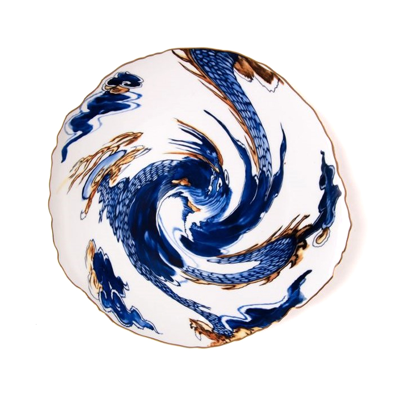 Тарелка Seletti Imari Dragon Белый Синий Тарелка Seletti Imari Dragon Белый Синий в Рязани | Loft Concept