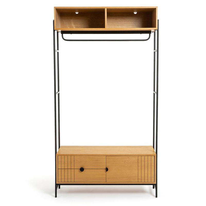 Шкаф Domar Wardrobe Светлый дуб Черный Шкаф Domar Wardrobe Светлый дуб Черный в Рязани | Loft Concept