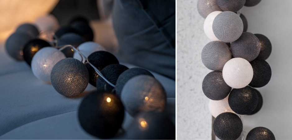 Гирлянда хлопковые фонарики Сotton Ball Antra - Loft-Concept в Рязани