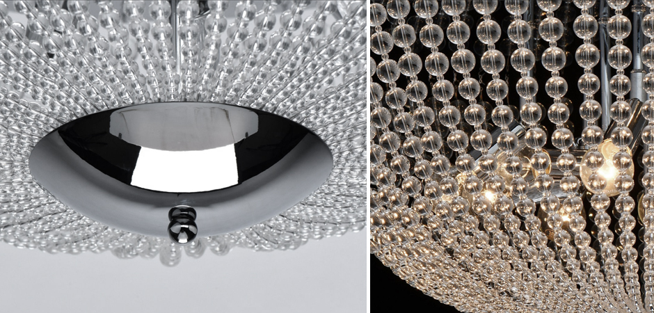 Потолочный светильник Virginia Clear Beads ceiling Chrome S Потолочный светильник Virginia Clear Beads ceiling Chrome S - Loft-Concept в Рязани