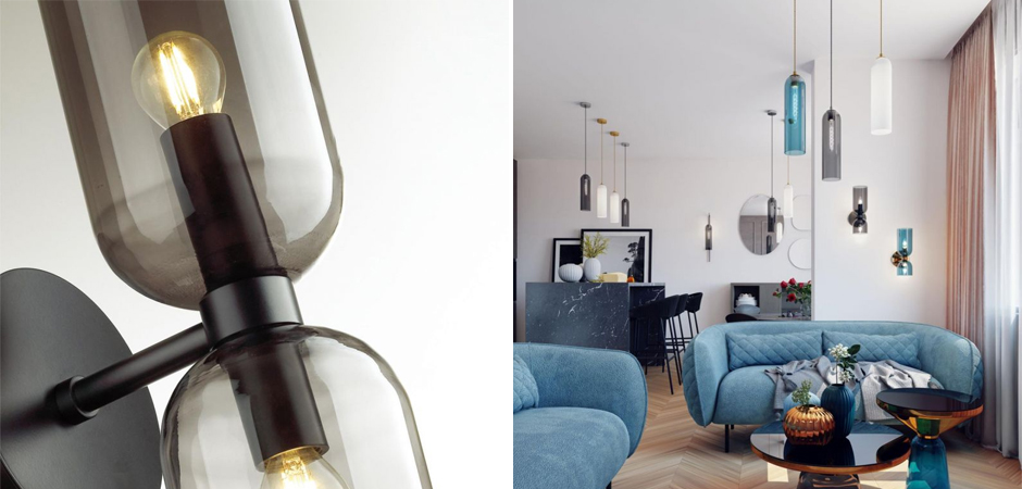 Бра Articolo Double Cup Черное Бра Articolo Double Cup Черное - Loft-Concept в Рязани
