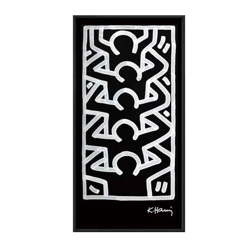 Постер Keith Haring 4 Черно-белый Постер Keith Haring 4 Черно-белый в Рязани | Loft Concept