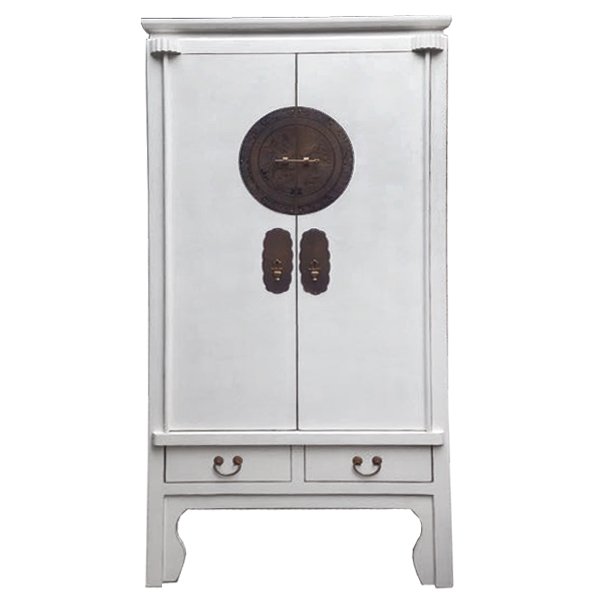 Китайский шкаф Chinese Wedding Cabinet white Белый Темная бронза Китайский шкаф Chinese Wedding Cabinet white Белый Темная бронза в Рязани | Loft Concept