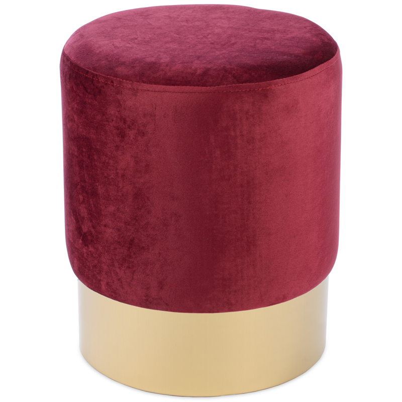 Пуф Una Puff burgundy Бургундский красный Золотой Пуф Una Puff burgundy Бургундский красный Золотой в Рязани | Loft Concept