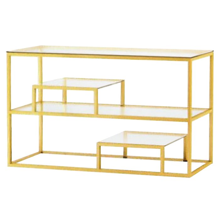 Консоль Step Console Gold Глянцевое золото Прозрачный (Transparent) Консоль Step Console Gold Глянцевое золото Прозрачный (Transparent) в Рязани | Loft Concept