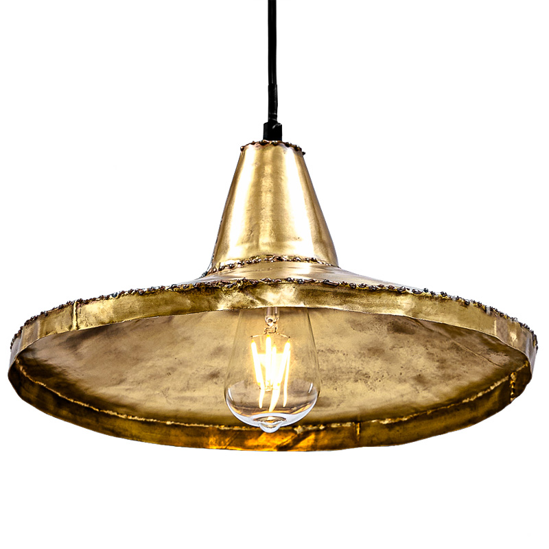 Подвесной светильник Rough Gold Pendant II Винтажное глянцевое золото с состаренным эффектом Подвесной светильник Rough Gold Pendant II Винтажное глянцевое золото с состаренным эффектом в Рязани | Loft Concept
