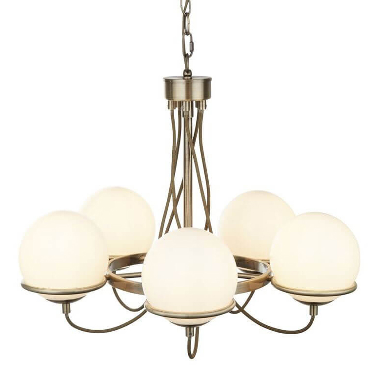 Люстра Melissa Chandelier Bronze 5 Бронза Белый Люстра Melissa Chandelier Bronze 5 Бронза Белый в Рязани | Loft Concept