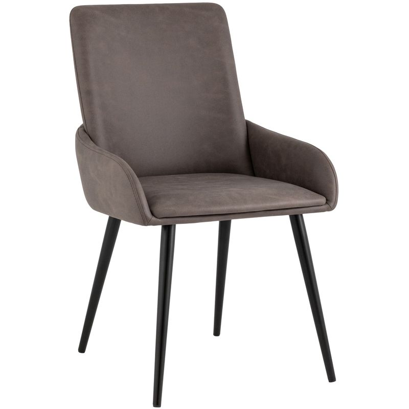 Стул Munchen Chair Коричневая Винтажная Экокожа Коричневый винтаж Черный в Рязани | Loft Concept 