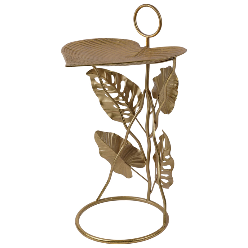 Приставной стол Monstera Leaves Side Table Золотой Приставной стол Monstera Leaves Side Table Золотой в Рязани | Loft Concept
