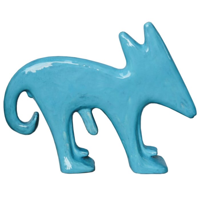 Керамическая собака Gerard Druye Ceramics Бирюзовый Керамическая собака Gerard Druye Ceramics Бирюзовый в Рязани | Loft Concept