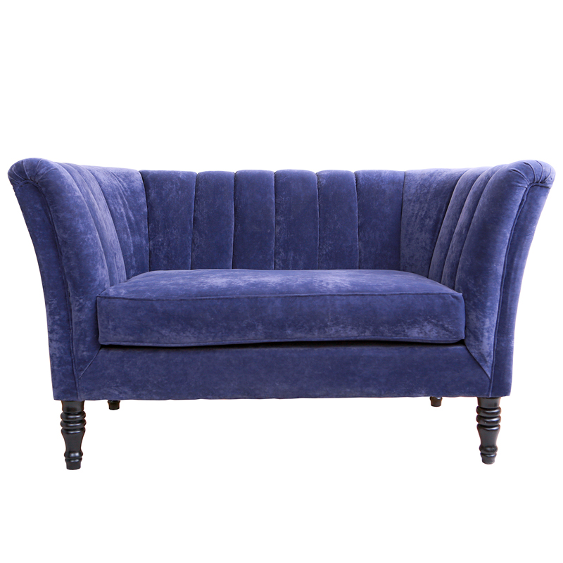 Диван Joffroi Sofa velour blue Синий Диван Joffroi Sofa velour blue Синий в Рязани | Loft Concept