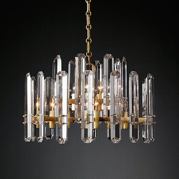Люстра Restoration Hardware BONNINGTON Chandelier Латунь Прозрачное Стекло Люстра Restoration Hardware BONNINGTON Chandelier Латунь Прозрачное Стекло в Рязани | Loft Concept