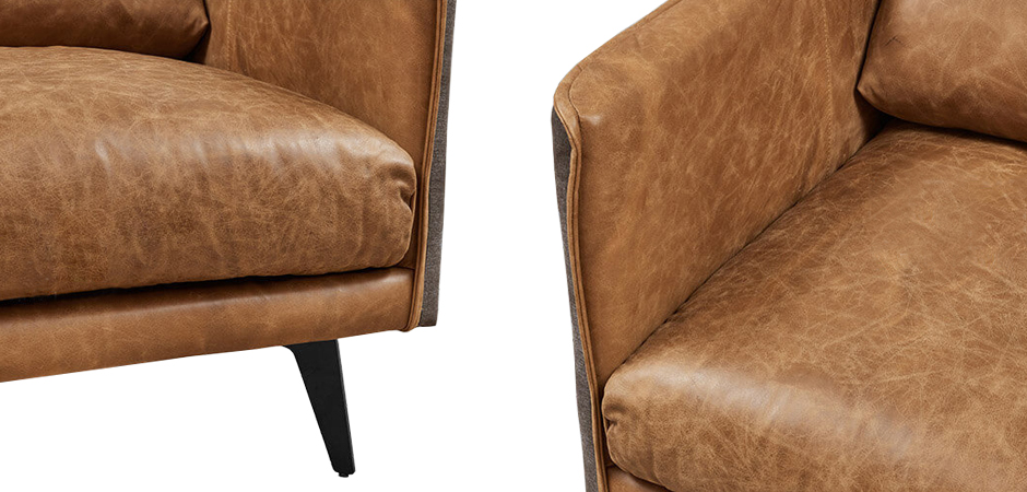 Кресло Caramel Leather & Textiles Armchair Кресло Caramel Leather & Textiles Armchair - Loft-Concept в Рязани
