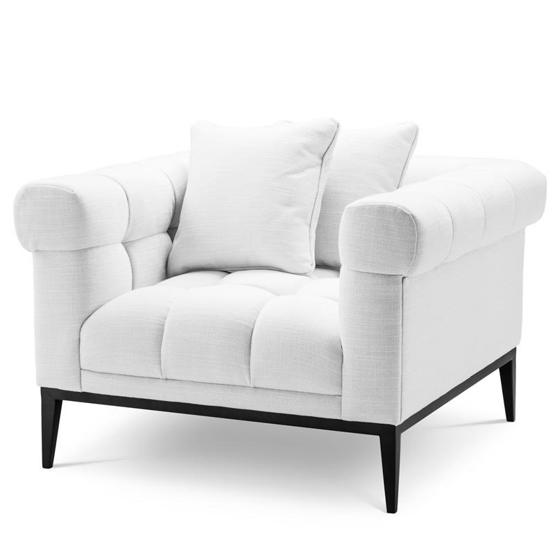Кресло Eichholtz Chair Aurelio white Белый Черный Кресло Eichholtz Chair Aurelio white Белый Черный в Рязани | Loft Concept