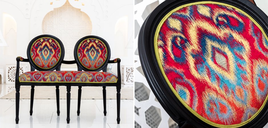 Диванетка Ikat Pattern Черная - фото №1