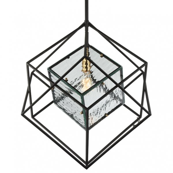 Люстра Glass Cub Pendant 61 Черный Люстра Glass Cub Pendant 61 Черный в Рязани | Loft Concept