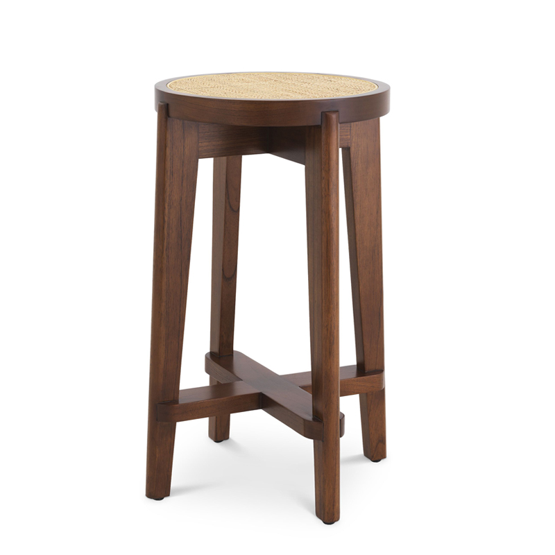 Полубарный стул Eichholtz Counter Stool Dareau brown Бежевый Коричневый Полубарный стул Eichholtz Counter Stool Dareau brown Бежевый Коричневый в Рязани | Loft Concept