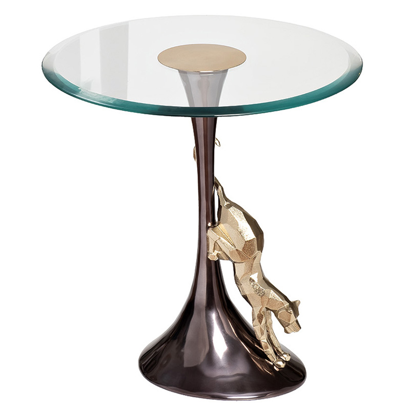 Приставной стол Jaguar Side Table Черный Золотой Приставной стол Jaguar Side Table Черный Золотой в Рязани | Loft Concept