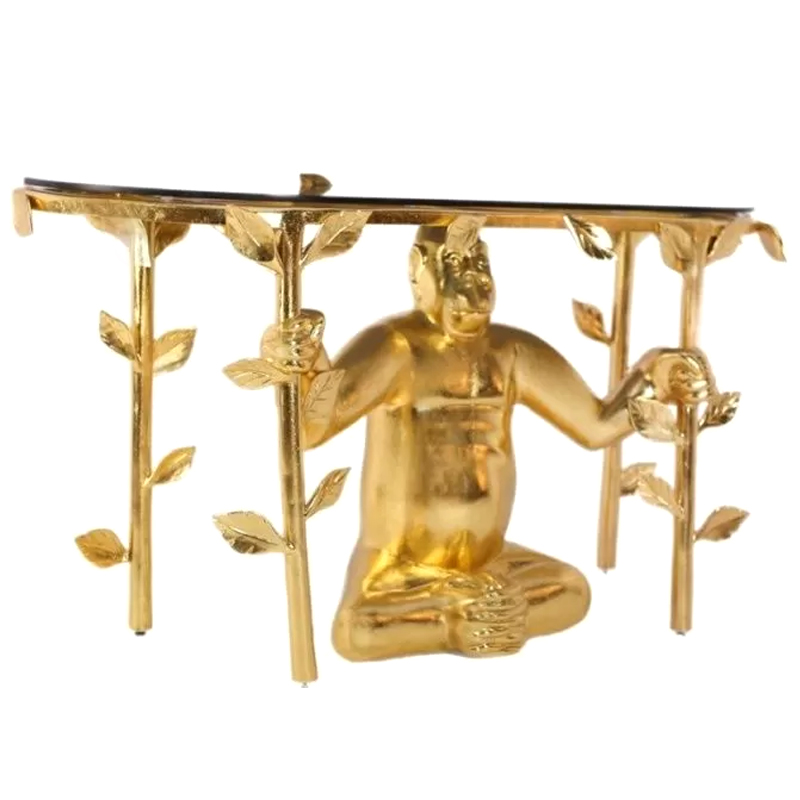 Консоль Gorilla console Francois Xavier Lalanne Золотой Прозрачный Черный Консоль Gorilla console Francois Xavier Lalanne Золотой Прозрачный Черный в Рязани | Loft Concept