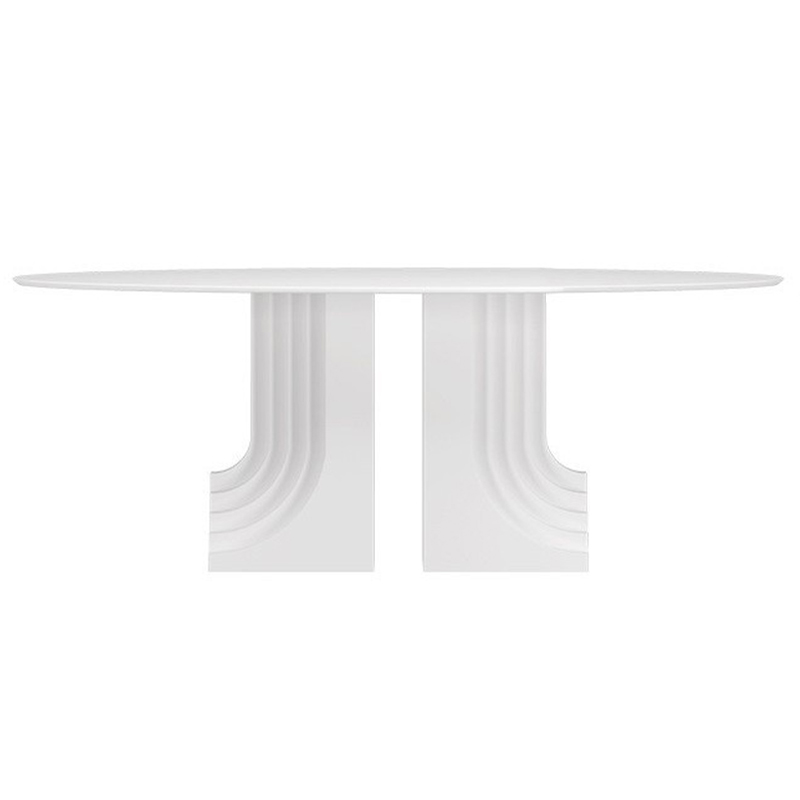 Обеденный стол Carlo Scarpa Oval Dining Table Белый Обеденный стол Carlo Scarpa Oval Dining Table Белый в Рязани | Loft Concept