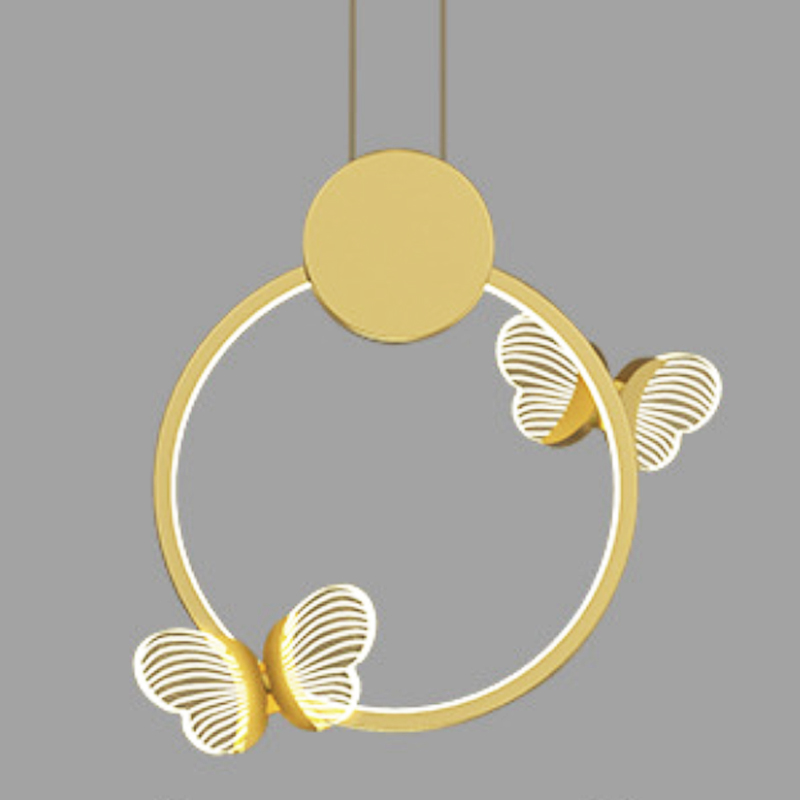Светильник Butterfly Gold Circle Прозрачный Золотой Светильник Butterfly Gold Circle Прозрачный Золотой в Рязани | Loft Concept