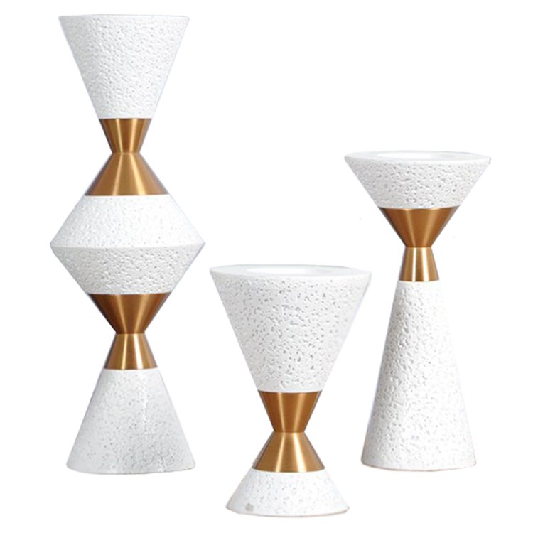 Подсвечник Taper white Белый Золотой Подсвечник Taper white Белый Золотой в Рязани | Loft Concept