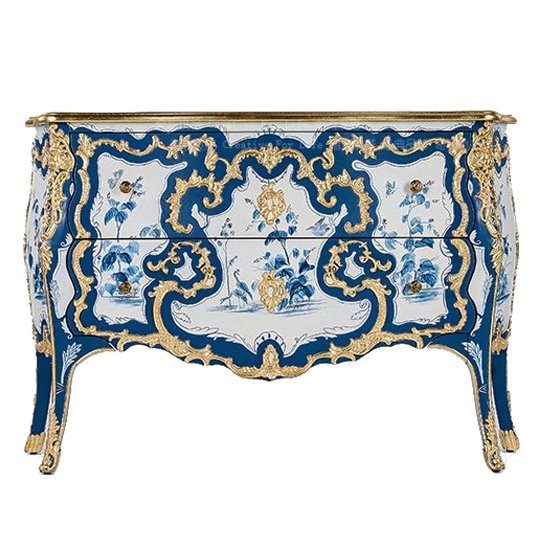 Комод в стиле рококо Rococo Casket Синий Комод в стиле рококо Rococo Casket Синий в Рязани | Loft Concept