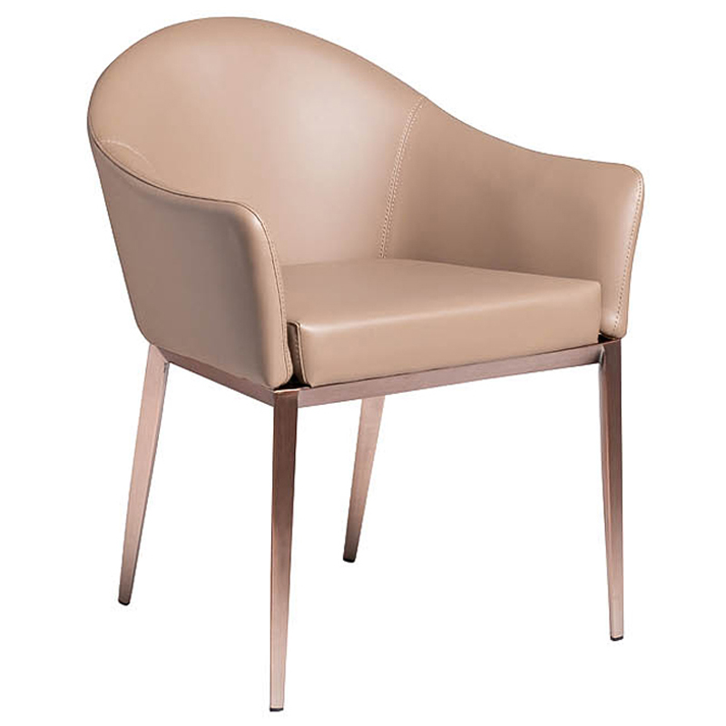 Стул Value Chair eco-leather Бежевый Медь Стул Value Chair eco-leather Бежевый Медь в Рязани | Loft Concept