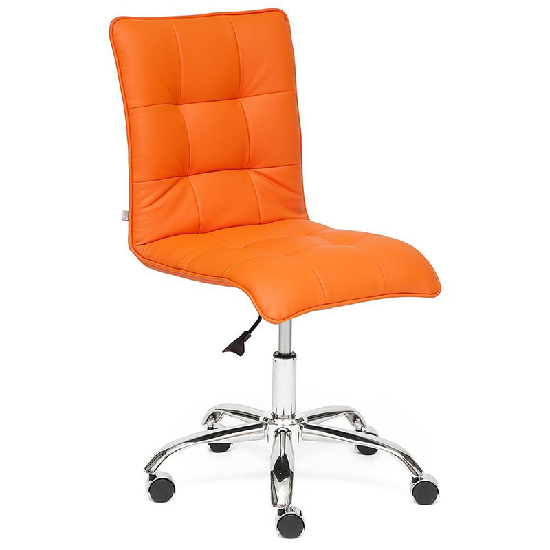 Кресло Deborah eco-leather orange Оранжевый Хром Кресло Deborah eco-leather orange Оранжевый Хром в Рязани | Loft Concept