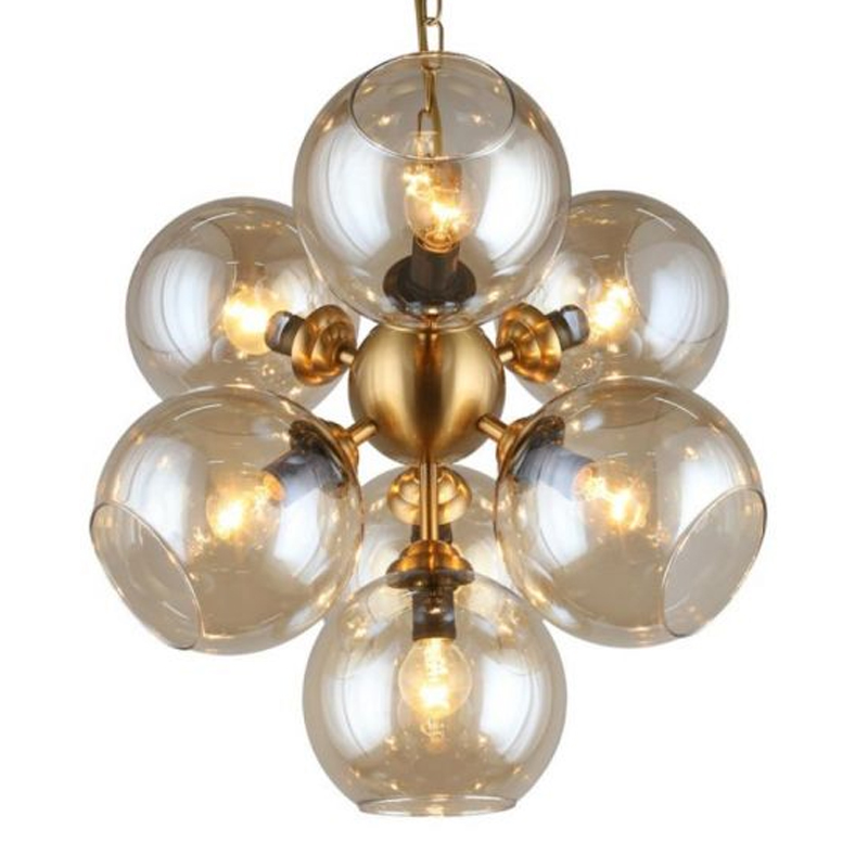 Люстра с дымчатым стеклом Bubble Glass Bronze Люстра с дымчатым стеклом Bubble Glass Bronze - Loft-Concept в Рязани