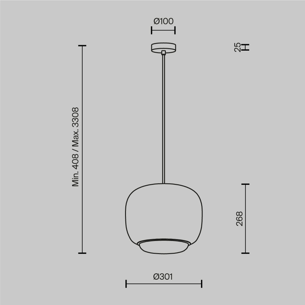 Подвесной светильник Brio Белый 3000К 20Вт в Рязани