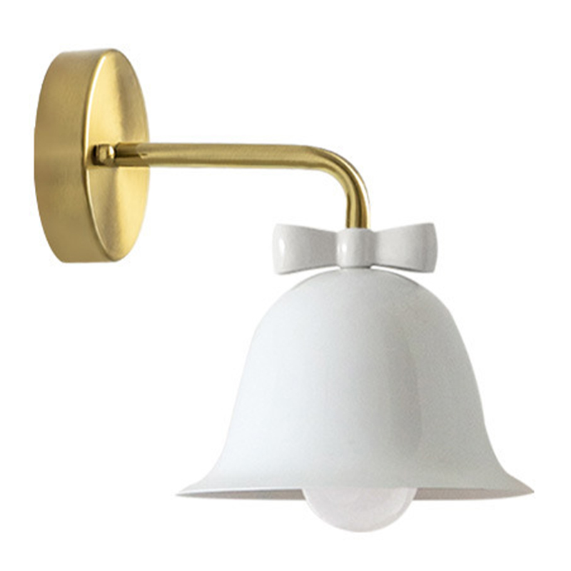 Бра Колокольчик Bell with Bow White Wall Lamp Белый Белый Красный Морская синь Золотой Бра Колокольчик Bell with Bow White Wall Lamp Белый Белый Красный Морская синь Золотой в Рязани | Loft Concept