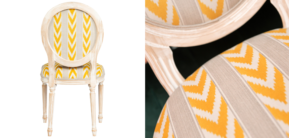 Стул Ikat Pattern с желтым узором Стул Ikat Pattern с желтым узором - Loft-Concept в Рязани