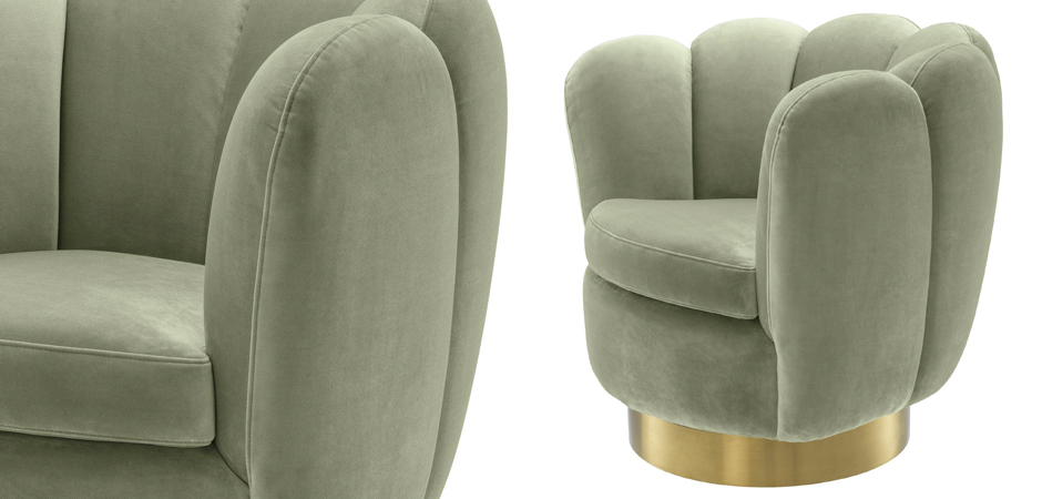 Кресло Eichholtz Swivel Chair Mirage pistache green Кресло Eichholtz Swivel Chair Mirage pistache green - Loft-Concept в Рязани