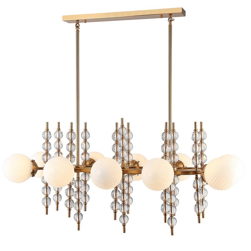 Люстра Addelyn Chandelier 10 lamp Белый Латунь Люстра Addelyn Chandelier 10 lamp Белый Латунь в Рязани | Loft Concept