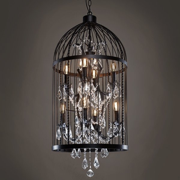 Люстра Steampunk Birdcage Chandelier 45 black Черный Люстра Steampunk Birdcage Chandelier 45 black Черный в Рязани | Loft Concept