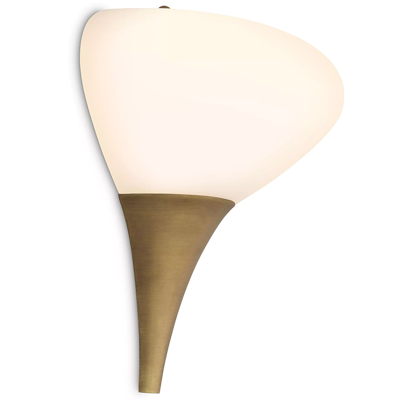 Бра Eichholtz Wall Lamp Duco Латунь Белый Бра Eichholtz Wall Lamp Duco Латунь Белый в Рязани | Loft Concept