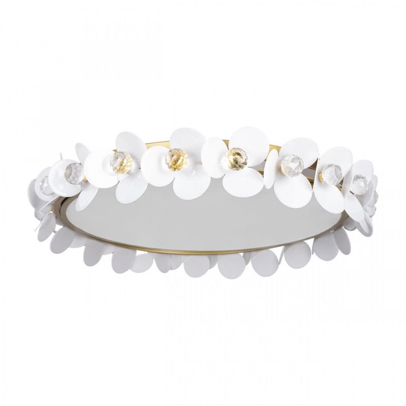 Потолочный светильник Белые Цветы White Flowers Ceiling lamp D 57 Белый Золотой Потолочный светильник Белые Цветы White Flowers Ceiling lamp D 57 Белый Золотой в Рязани | Loft Concept
