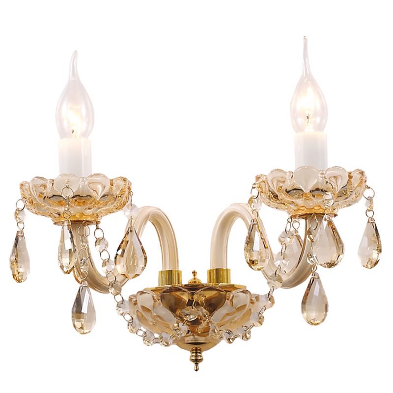 Бра Marcelon Sconce Double Глянцевое золото Золотой Шампань Бра Marcelon Sconce Double Глянцевое золото Золотой Шампань в Рязани | Loft Concept