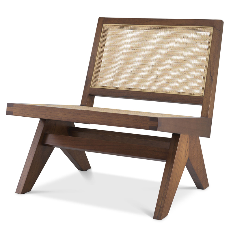 Кресло Eichholtz Chair Romee brown Коричневый Бежевый Кресло Eichholtz Chair Romee brown Коричневый Бежевый в Рязани | Loft Concept