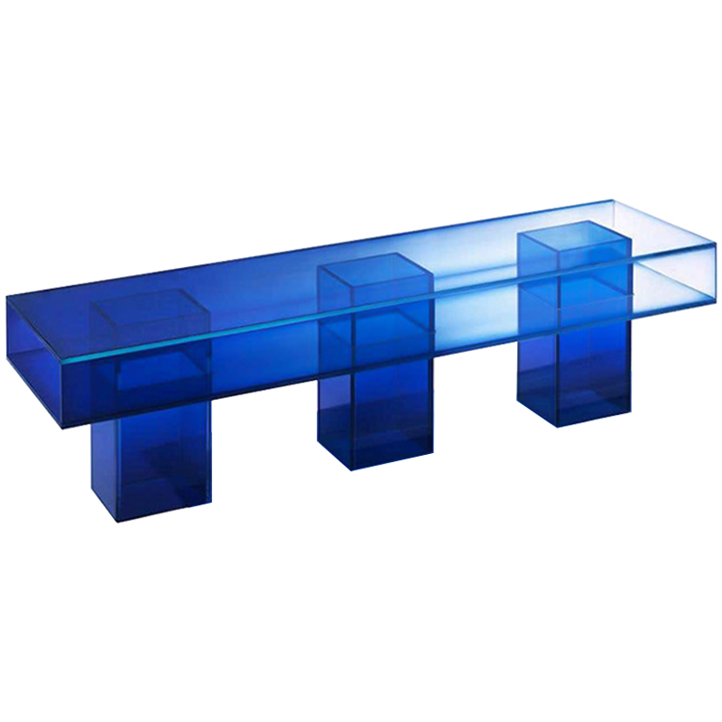 Синяя Банкетка из акрила Null Bench Hot Blue дизайн Studio Buzao Синий Сапфирово-синий Прозрачный Синяя Банкетка из акрила Null Bench Hot Blue дизайн Studio Buzao Синий Сапфирово-синий Прозрачный в Рязани | Loft Concept