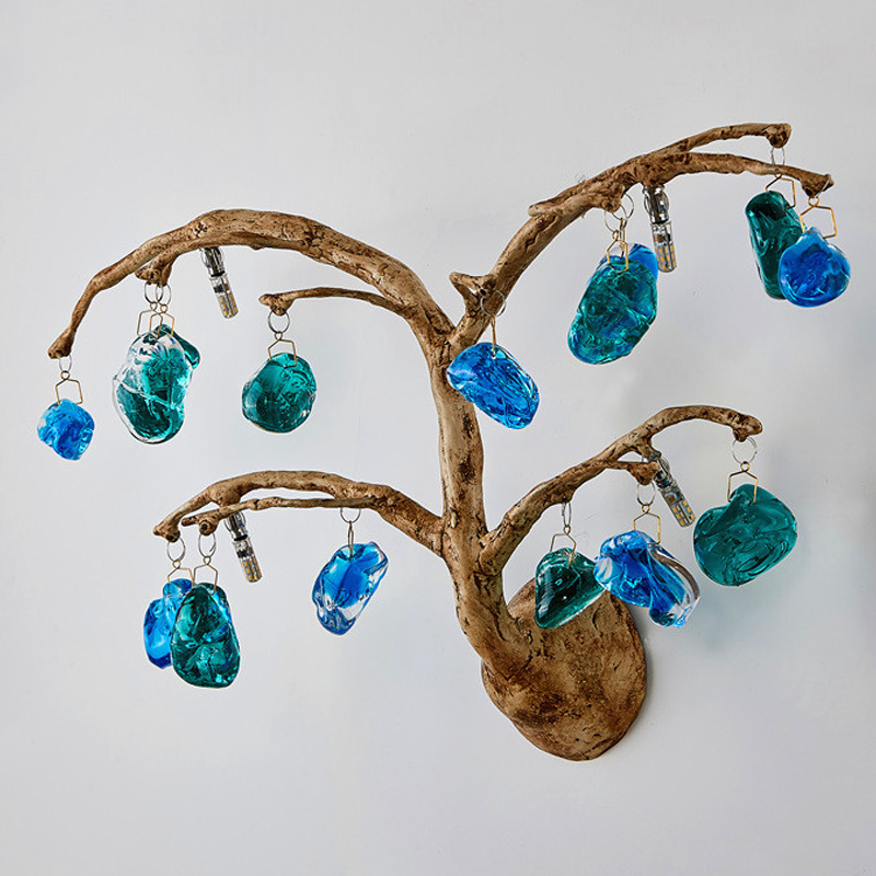Бра Precious Tree Wall Lamp Винтажное Темное Золото Бирюзовый Синий Бра Precious Tree Wall Lamp Винтажное Темное Золото Бирюзовый Синий в Рязани | Loft Concept