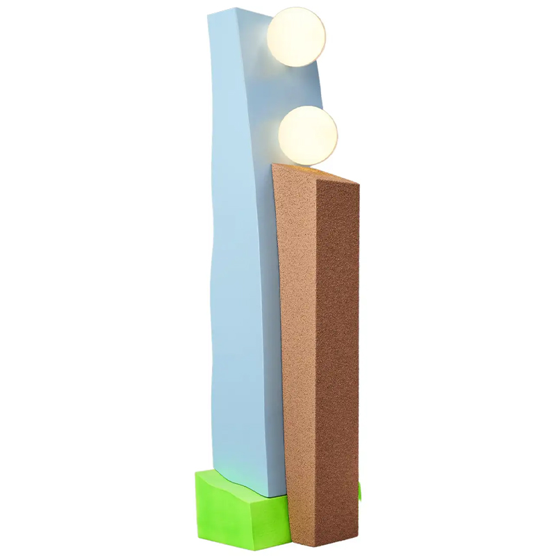 Торшер Masquespacio Double Lamp Мульти Голубой Коричневый Зеленый Торшер Masquespacio Double Lamp Мульти Голубой Коричневый Зеленый в Рязани | Loft Concept
