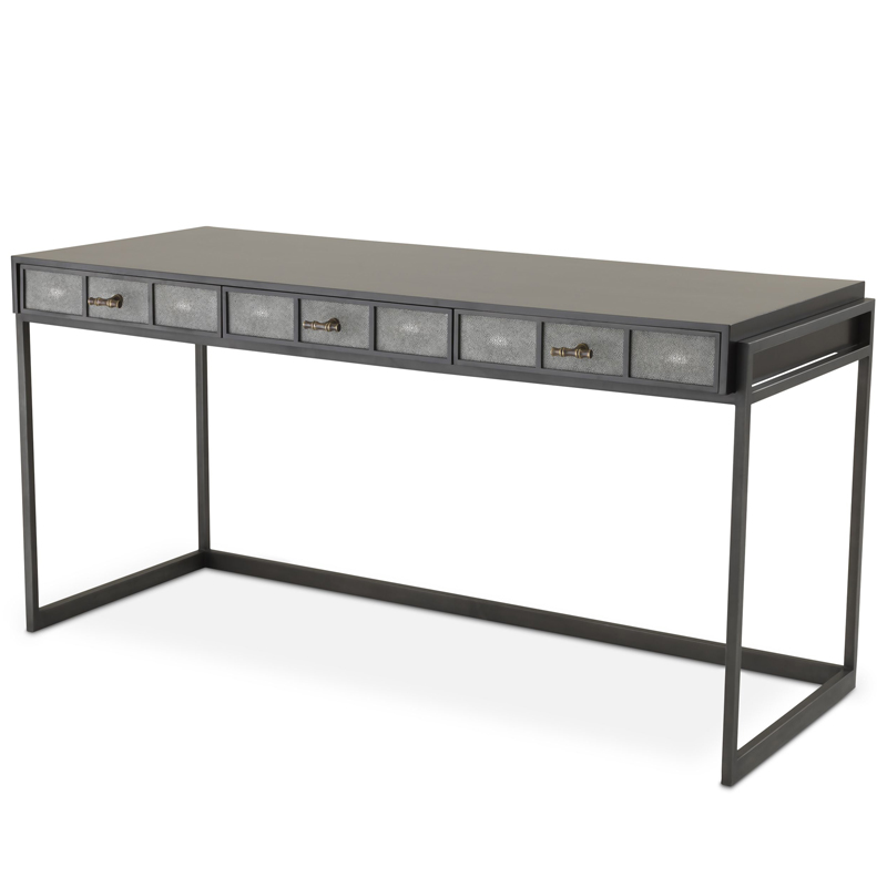 Рабочий стол Eichholtz Desk Paco Серый Черный Латунь Античная полированная Рабочий стол Eichholtz Desk Paco Серый Черный Латунь Античная полированная в Рязани | Loft Concept