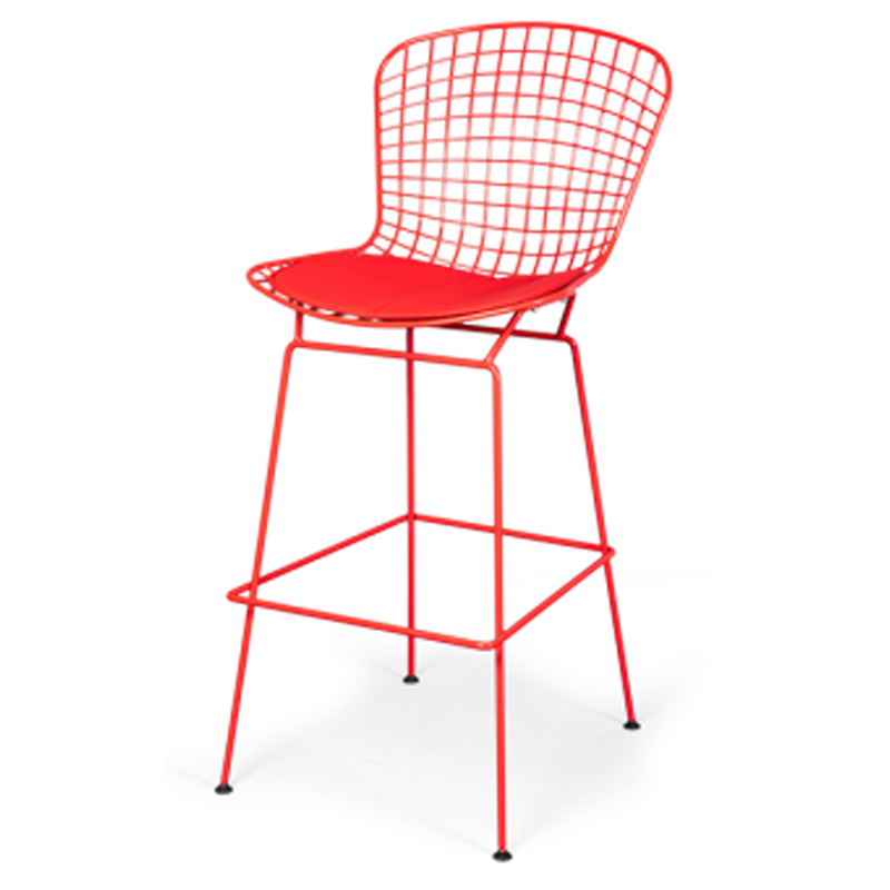 Барный стул Bertoia Barstool Red Красный Барный стул Bertoia Barstool Red Красный в Рязани | Loft Concept