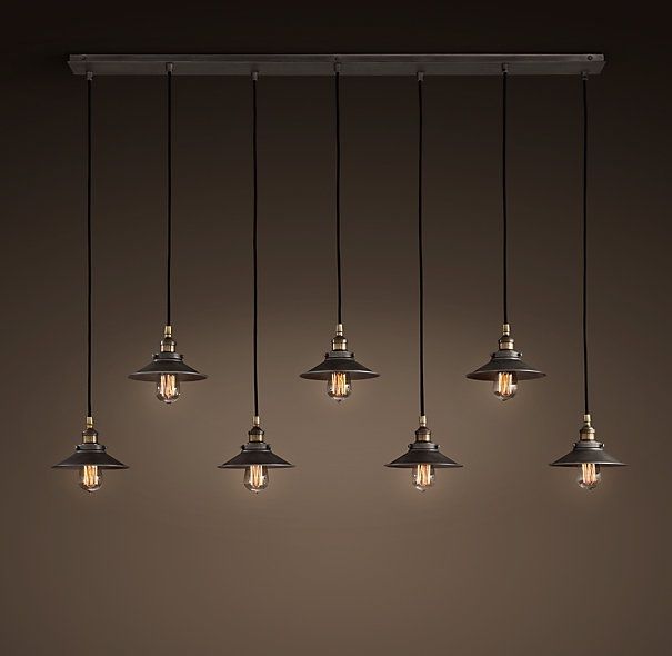 Люстра Loft Cone Pendant Line 7 Черный Люстра Loft Cone Pendant Line 7 Черный в Рязани | Loft Concept