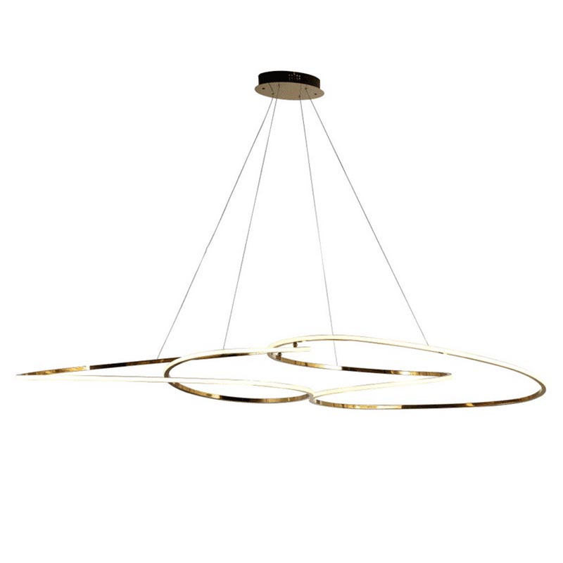 Люстра Adenor Ring Horizontal Gold Chandelier Золотой Люстра Adenor Ring Horizontal Gold Chandelier Золотой в Рязани | Loft Concept