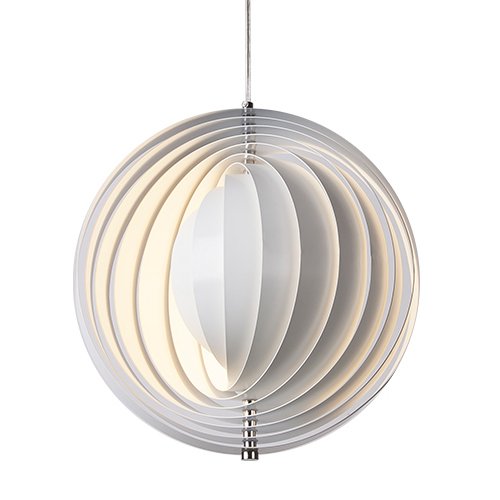 Подвесной светильник Led Pendant Rotates Space Ball Metal Белый Подвесной светильник Led Pendant Rotates Space Ball Metal Белый в Рязани | Loft Concept