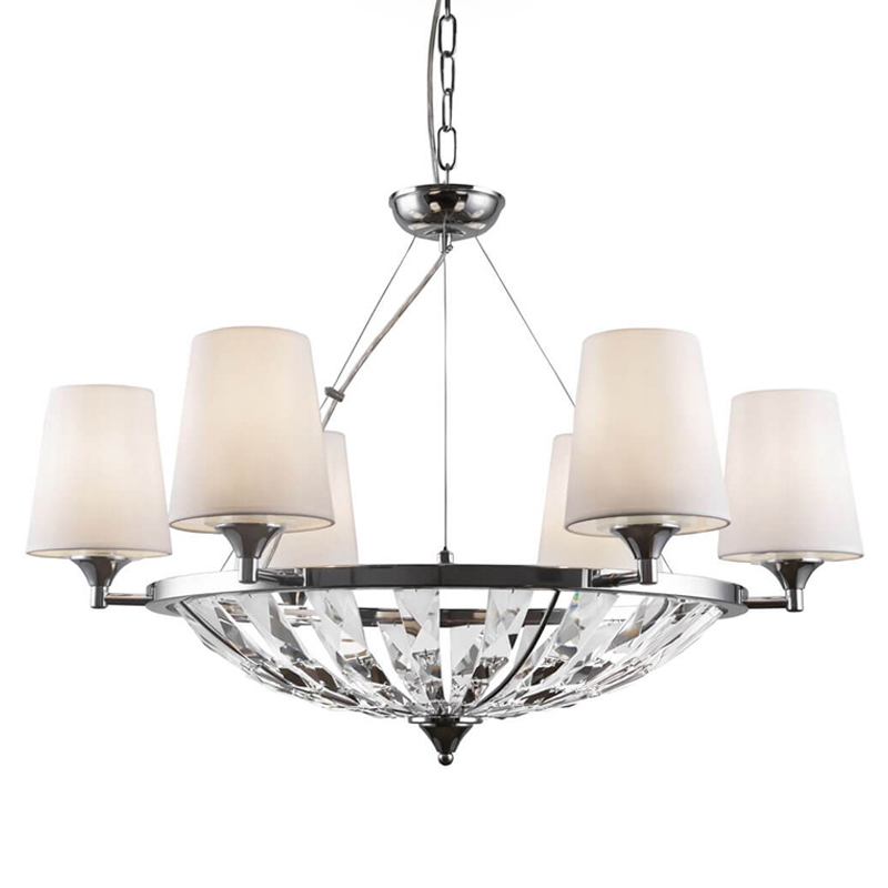 Люстра Odarnat Chandelier chrome Белый Хром Люстра Odarnat Chandelier chrome Белый Хром в Рязани | Loft Concept